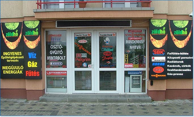 Z�ldh� V�z-, G�z-, F�t�stechnikai szak�zlet - szaktan�csad�s �s �p�letg�p�szeti term�kek